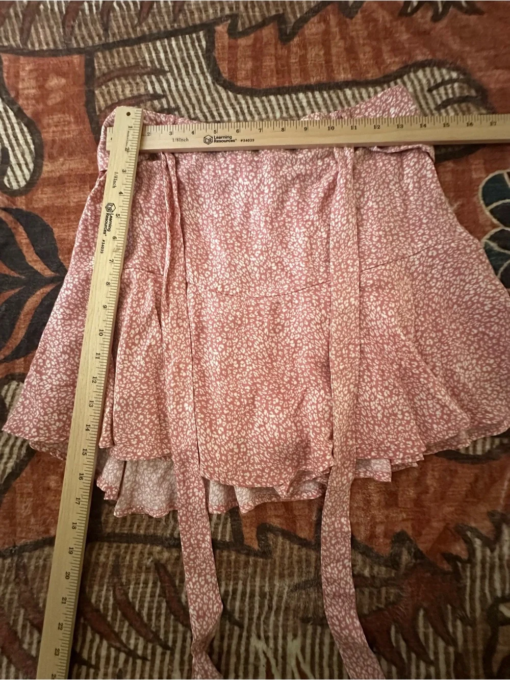 URBAN Romantics Dusty Rose Floral Tie-Front Skater Skirt